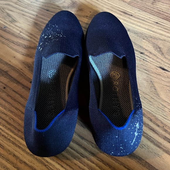 Rothy's Zodiac Loafers in Sagittarius, Navy and Silver, VGUC, size 8 - Picture 2 of 4